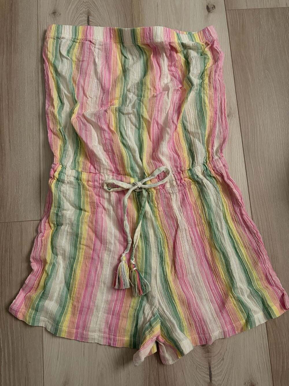 Becca Marbella Striped Romper Swim Cover